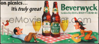 9x013 BEVERWYCK billboard 1949 beer & Irish cream ale, on picnics it's truly great!