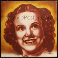 9x055 DEANNA DURBIN original painting 1940s airbrushed smiling close portrait by D.A. Stewart!