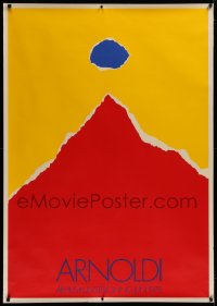 9x214 ARNOLDI 34x49 Danish museum/art exhibition 1978 cool art of a blue dot over red mountain!
