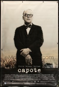 9x407 CAPOTE vinyl banner 2005 great portrait of Philip Seymour Hoffman as Truman Capote!