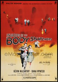 9y043 KEVIN MCCARTHY signed 24x34 English commercial poster 1996 Invasion of the Body Snatchers!