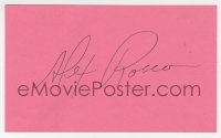 9y628 ALEX ROCCO signed 3x5 index card 1980s it can be framed & displayed with a repro still!