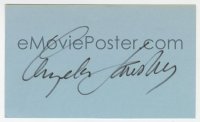 9y631 ANGELA LANSBURY signed 3x5 index card 1980s it can be framed & displayed with a repro still!