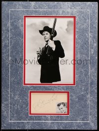 9y014 GLENN FORD signed 3x5 index card in 12x16 display 1940s ready to frame & hang on the wall!