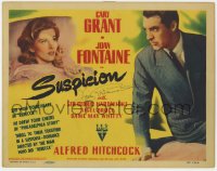 9y151 SUSPICION signed TC 1941 by Joan Fontaine, directed by Hitchcock, Cary Grant, ultra rare!