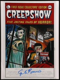 9y072 GEORGE ROMERO signed 12x16 REPRO poster 2001 Jack Kamen art from the Creepshow one-sheet!