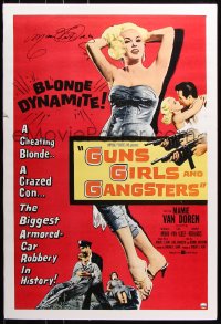 9y074 MAMIE VAN DOREN signed 27x40 REPRO poster 2000s one-sheet art from Guns Girls & Gangsters!