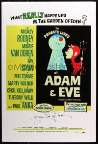9y073 MAMIE VAN DOREN signed 27x40 REPRO poster 2000s cool one-sheet art from Adam & Eve!