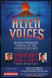 9y052 ALIEN VOICES signed 16x24 special poster 1990s by Nimoy AND de Lancie, Journey to the Center of the Earth