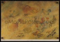 9y056 FLINTSTONES signed 17x24 special poster 1985 by Daws Butler, Hanna, Barbera, Foray & Messick!