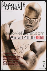 9y049 SHAQUILLE O'NEAL signed 20x30 music poster 1996 his album You Can't Stop the Reign!