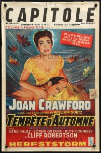 9z633 AUTUMN LEAVES Belgian 1956 Cliff Robertson was young & eager and Joan Crawford was lonely!