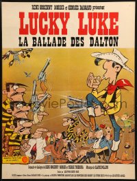 9z775 BALLAD OF DALTON French 15x20 1978 Lucky Luke, really great Morris cartoon western art!