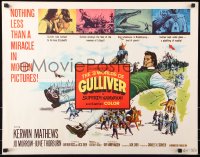 9z283 3 WORLDS OF GULLIVER 1/2sh 1960 Ray Harryhausen fantasy classic, art of giant Kerwin Mathews!