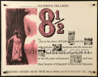 9z285 8 1/2 1/2sh 1963 Federico Fellini classic, Marcello Mastroianni & Claudia Cardinale!