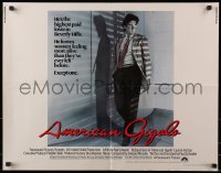 9z293 AMERICAN GIGOLO int'l 1/2sh 1980 male prostitute Richard Gere is being framed for murder!