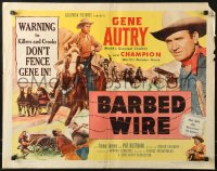 9z300 BARBED-WIRE 1/2sh 1952 barbed wire & bullets can't stop Gene Autry & Champion!