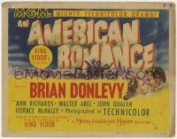 1a005 AMERICAN ROMANCE TC 1944 Brian Donlevy wants pretty Ann Richards to go places with him!