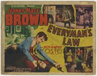 1a039 EVERYMAN'S LAW TC 1936 great images of western cowboy Johnny Mack Brown in fight and more!