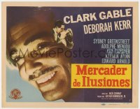 1a067 HUCKSTERS Spanish/US TC 1947 super close up of smiling Clark Gable & him kissing Deborah Kerr!