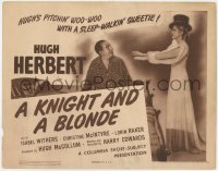1a080 KNIGHT & A BLONDE TC 1944 Hugh Herbert & sexy sleep-walking sweetie Isabel Withers!
