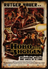 1b055 HOBO WITH A SHOTGUN Canadian 1sh 2011 Rutger Hauer is delivering justice one shell at a time!