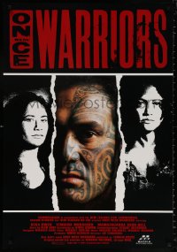 1b061 ONCE WERE WARRIORS Canadian 1sh 1994 New Zealand Maori tribe descendants, cool tattooed face close up!