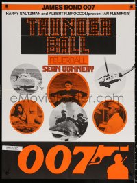 1b036 THUNDERBALL Swiss R1970s art of Sean Connery as secret agent James Bond 007!