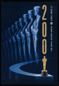 1c469 73RD ANNUAL ACADEMY AWARDS 1sh 2001 cool Alex Swart design & image of many Oscars!