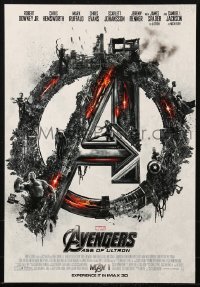 1c183 AVENGERS: AGE OF ULTRON IMAX mini poster 2015 Marvel, cast in title over white background!