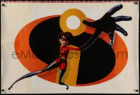1c003 INCREDIBLES 27x40 static cling poster 2004 Disney/Pixar animated superhero family, different!