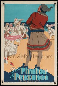 1c016 PIRATES OF PENZANCE 20x30 English stage poster 1920 art from Gilbert & Sullivan opera!