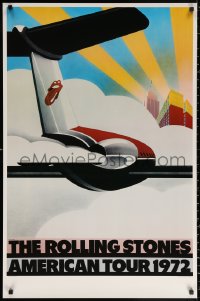 1c024 ROLLING STONES 25x38 music poster 1972 great art of aircraft & city by John Pashe!