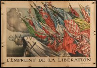 1c046 L'EMPRUNT DE LA LIBERATION 32x45 French WWI war poster 1918 great art by Abel Faivre!