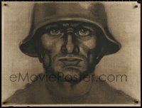 1c050 ZEICHNE DIE KRIEGSANLEIHE INCOMPLETE 29x38 German WWI war poster 1917 close-up art of soldier!