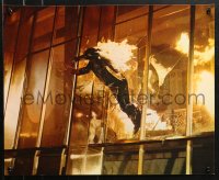 1c041 TOWERING INFERNO group of 2 color 16x20 stills 1974 action images, fire stunt, elevator!