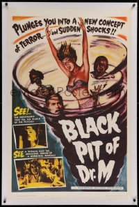 1d056 BLACK PIT OF DR. M linen 1sh 1961 plunges you into a new concept of terror and sudden shocks!