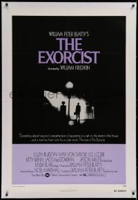 1d067 EXORCIST linen 1sh 1974 William Friedkin, Von Sydow, horror classic from William Peter Blatty!