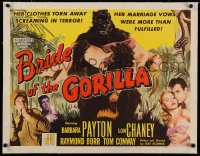 1d038 BRIDE OF THE GORILLA linen 1/2sh 1951 her marriage vows were more than fulfilled, ultra rare!