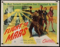 1d041 FLIGHT TO MARS linen 1/2sh 1951 most fantastic expedition ever conceived by man, very rare!