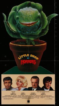 1d185 LITTLE SHOP OF HORRORS die-cut 13x36 mobile 1986 meet me at the funniest shop in town!