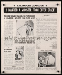 1d149 I MARRIED A MONSTER FROM OUTER SPACE pressbook 1958 filled with great images with the alien!