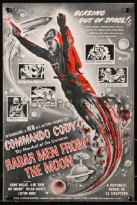 1d154 RADAR MEN FROM THE MOON pressbook 1952 cool sci-fi artwork, Commando Cody Republic serial!