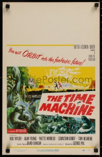 1d144 TIME MACHINE WC 1960 H.G. Wells, George Pal, great Reynold Brown horror/sci-fi artwork!