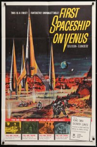 1f100 FIRST SPACESHIP ON VENUS 1sh 1962 Der Schweigende Stern, German sci-fi, cool art!