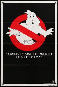 1f110 GHOSTBUSTERS teaser 1sh 1984 Murray, Aykroyd, Ramis, Coming to Save The World This Christmas!