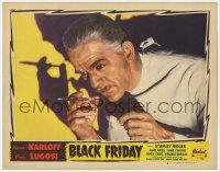 1f203 BLACK FRIDAY LC #8 R1947 best portrait of mad scientist Boris Karloff with hypodermic needle!