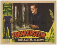 1f220 FRANKENSTEIN LC #6 R1951 best different c/u of monster Boris Karloff & great border art, rare!