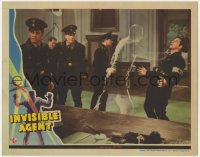 1f246 INVISIBLE AGENT LC 1942 fx scene of invisible guy choking Nazi as others try to find him!