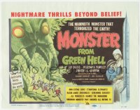 1f259 MONSTER FROM GREEN HELL TC 1957 art of the mammoth monster that terrorized the Earth!